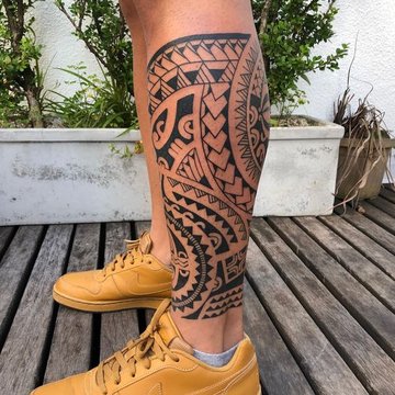 leg sleeve tattoo men