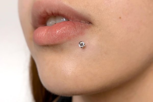 Lower lip piercing