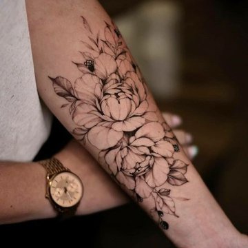 Peony tattoo