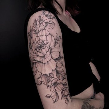 Peony tattoo