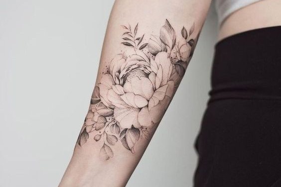 Peony tattoo