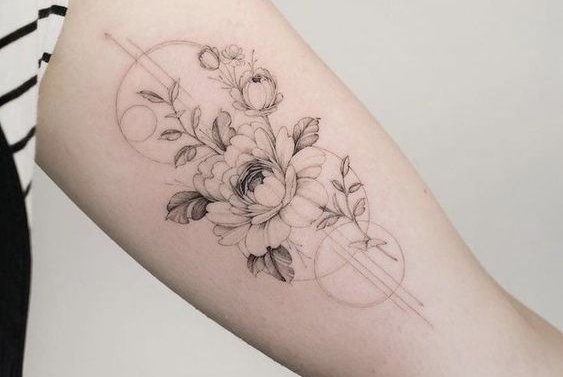 Peony tattoo