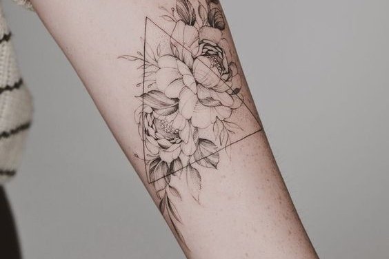 Peony tattoo