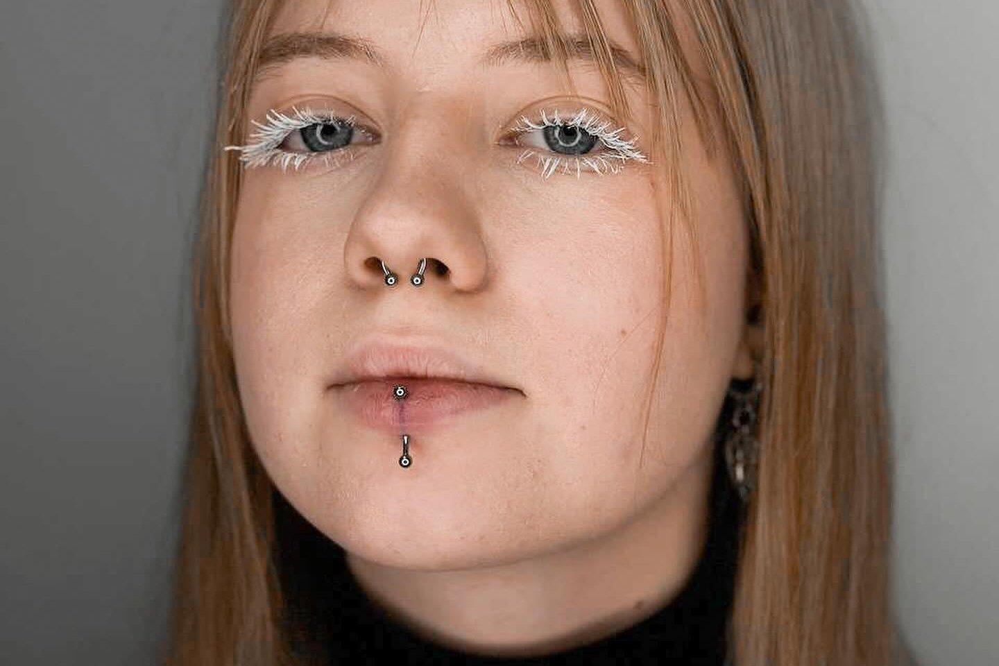 Lip piercing