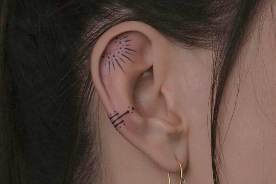 behind the ear tattoo