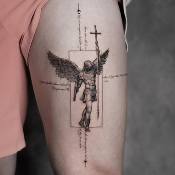 leg sleeve tattoo men
