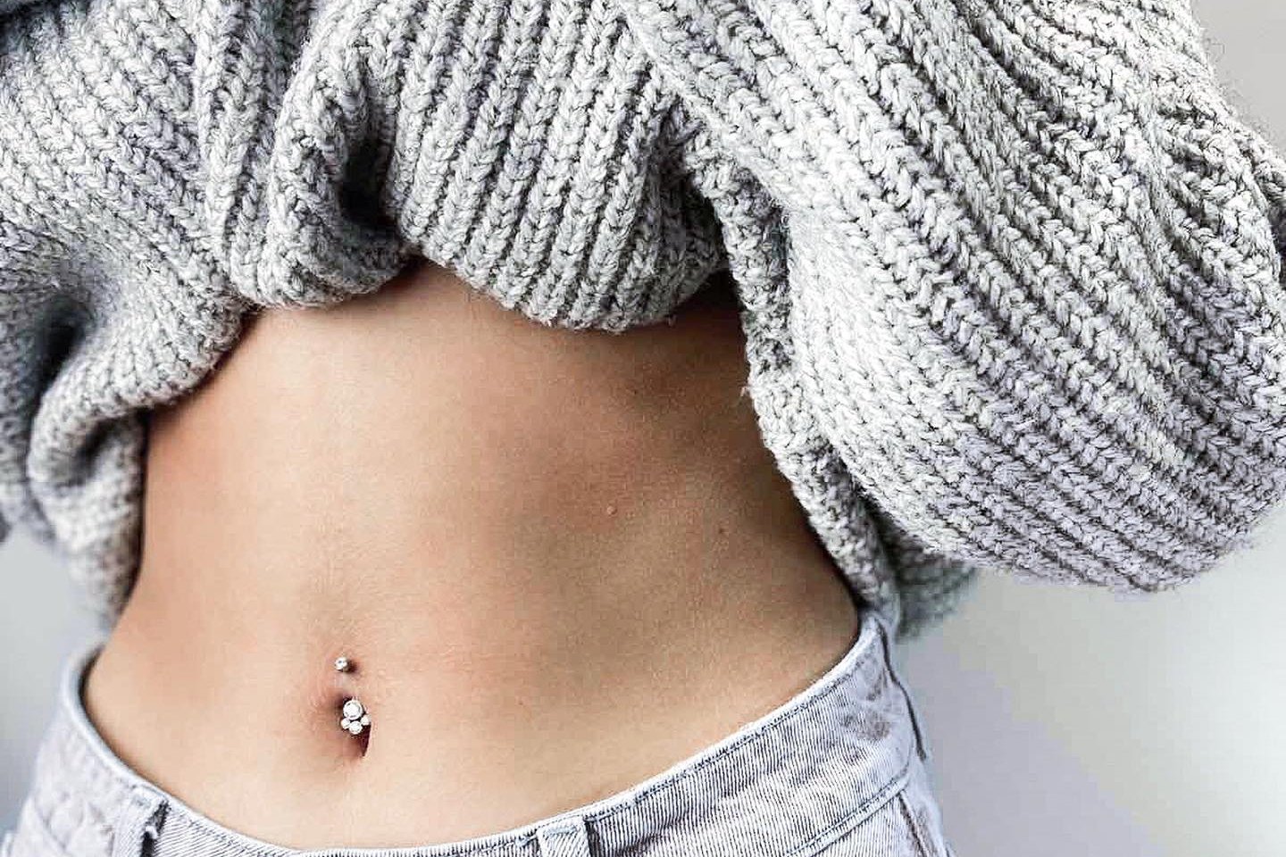 Belly button piercing