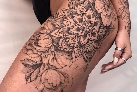 thigh tattoo for women
