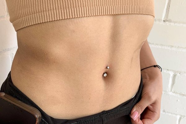 Belly button piercing