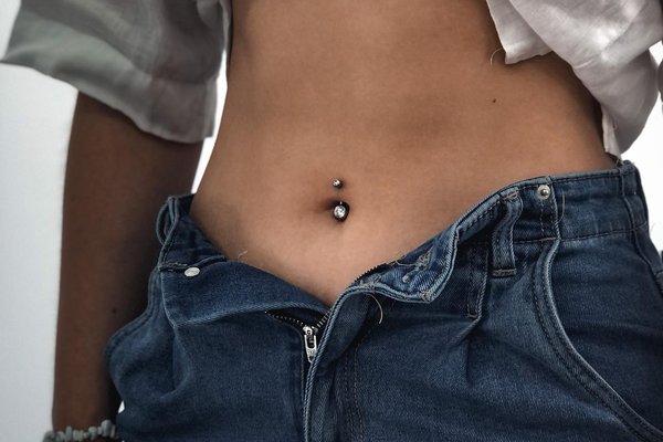 Belly button piercing