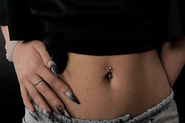 Belly button piercing