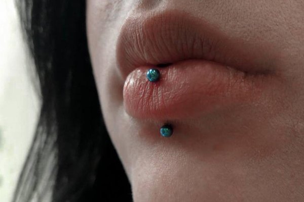 Lip piercing