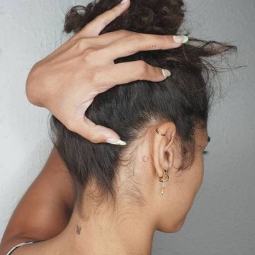 behind the ear tattoo