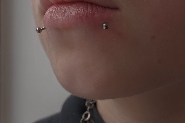 Lip piercing