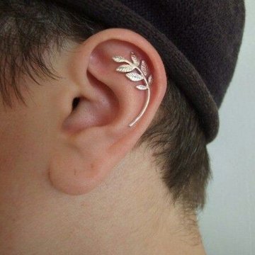 Flat helix piercing aesthetic ear design inspiration