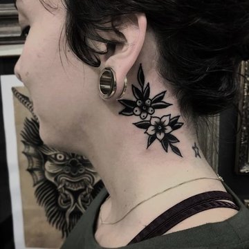 behind the ear tattoo