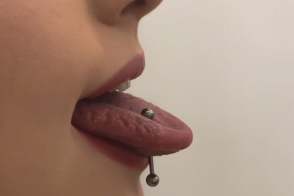 Tongue piercing