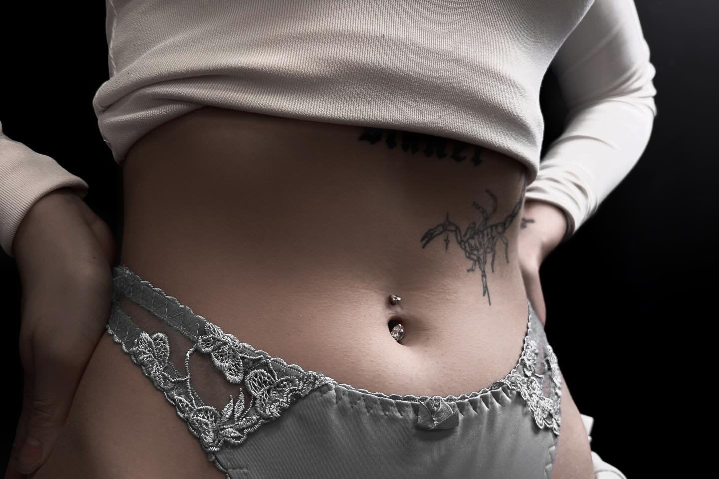 Belly button piercing