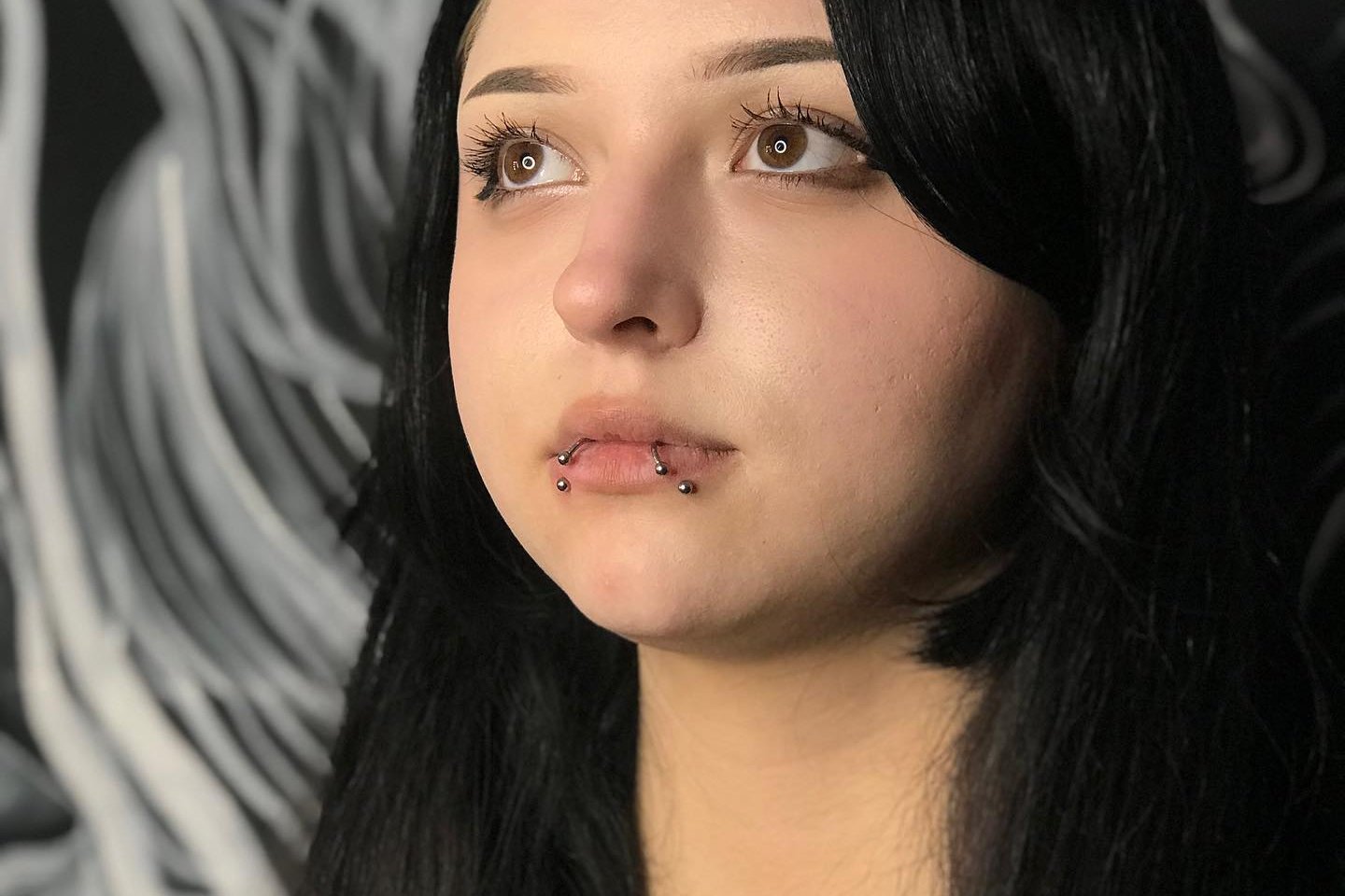 Lip piercing