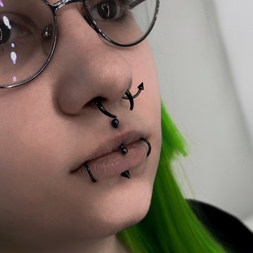 Lip piercing