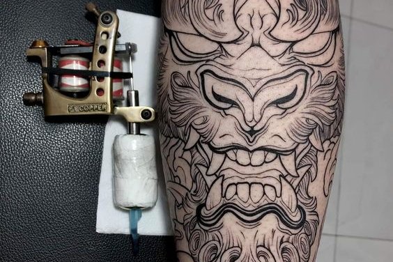 leg sleeve tattoo men