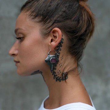behind the ear tattoo