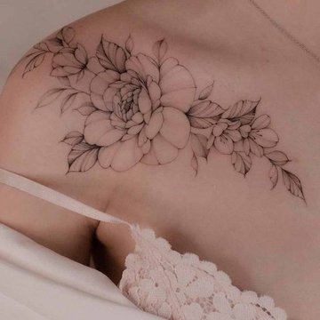 Peony tattoo