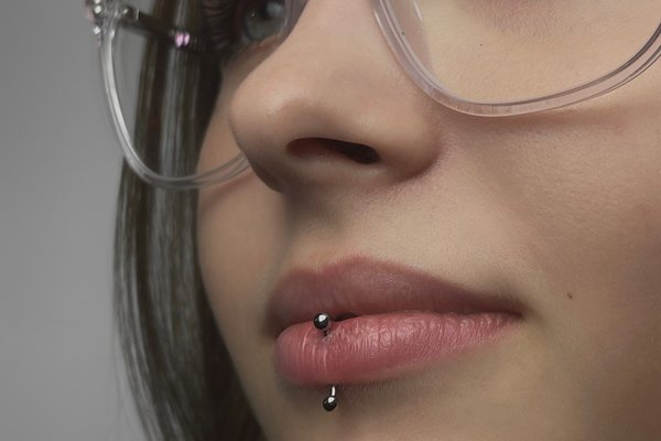 Lip piercing