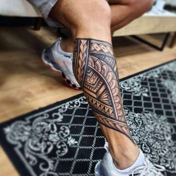 leg sleeve tattoo men