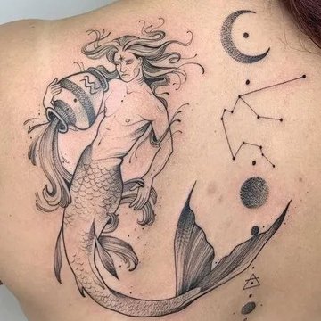 aquarius zodiac tattoo designs