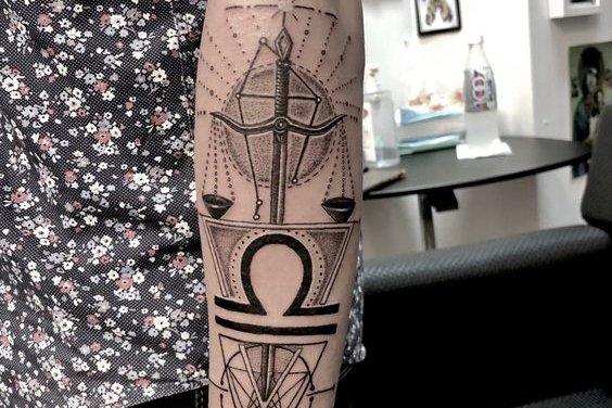 libra tattoo design