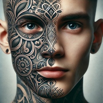 Face tattoo