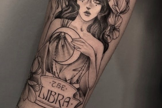libra tattoo design