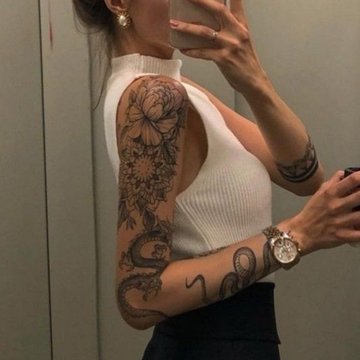 Ladies shoulder tattoo designs