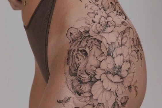 thigh tattoo for women