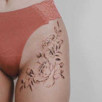 Peony tattoo