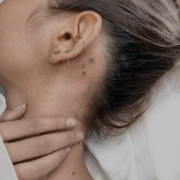 behind the ear tattoo