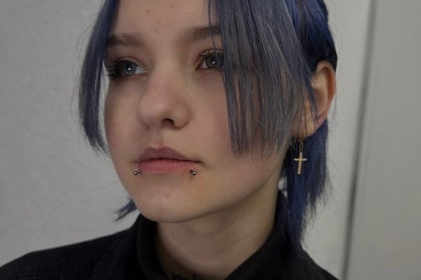 Lip piercing