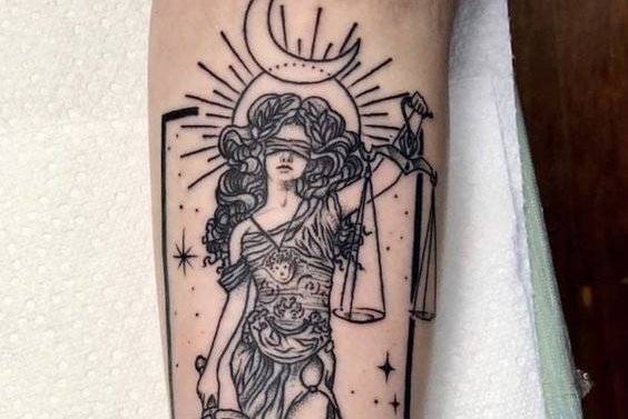 libra tattoo design