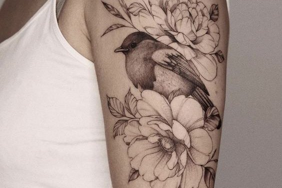 Ladies shoulder tattoo designs