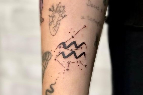 aquarius zodiac tattoo designs