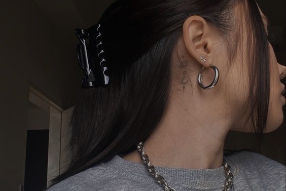 behind the ear tattoo