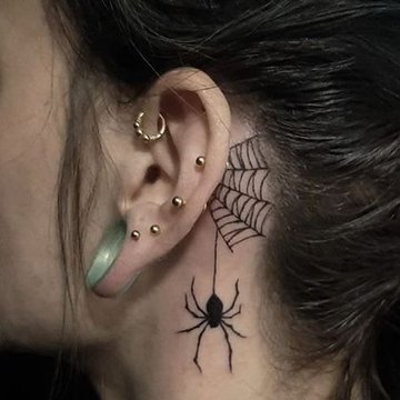 behind the ear tattoo