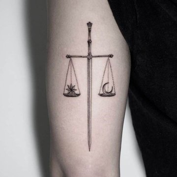 libra tattoo design