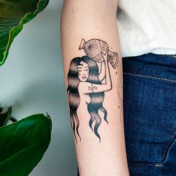 aquarius zodiac tattoo designs