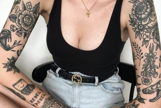 Color and monochrome tattoo