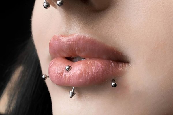 Lip piercing