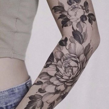 Peony tattoo