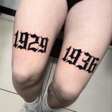 Number tattoos