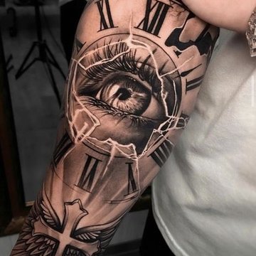 Clock tattoo designs